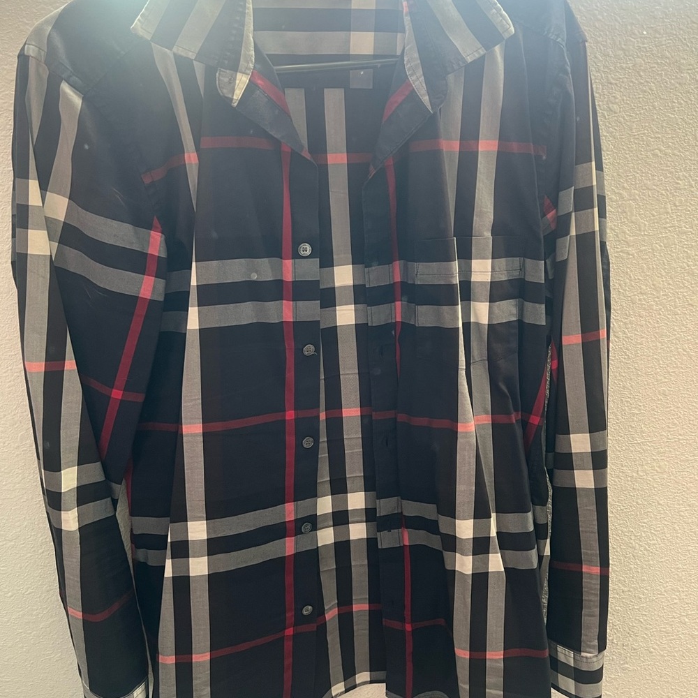 Men's Black Plaid Shirt